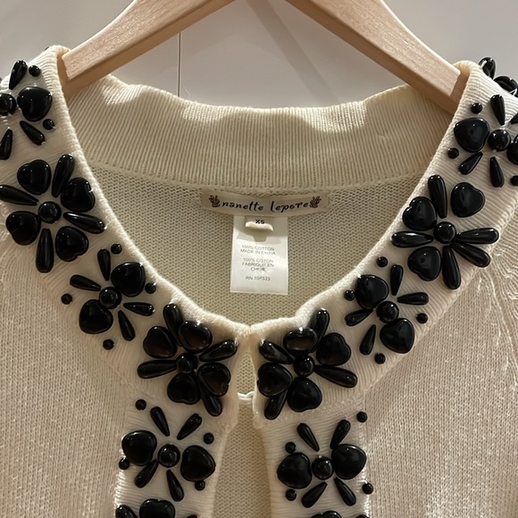 Nanette Lepore beaded sweater - Picture 2 of 4